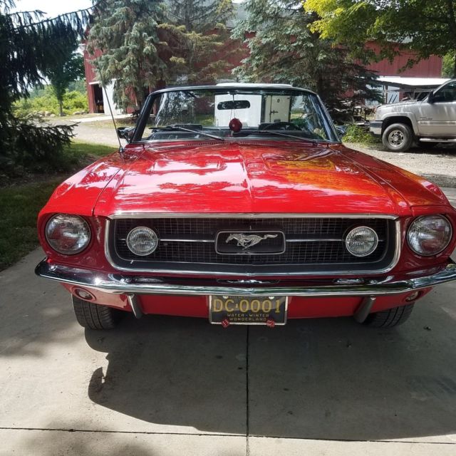 1967 Red Ford Mustang Convertible