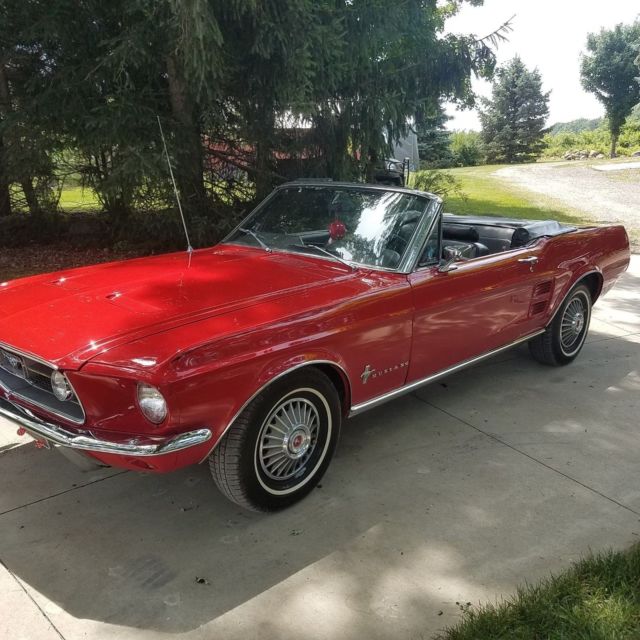 1967 Red Ford Mustang Convertible
