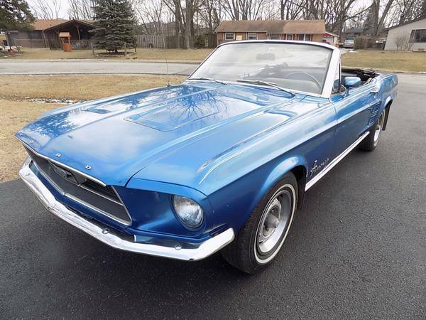 1967 Blue Ford Mustang Convertible