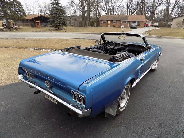 1967 Blue Ford Mustang Convertible