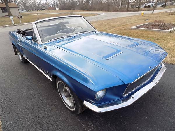 1967 Blue Ford Mustang Convertible