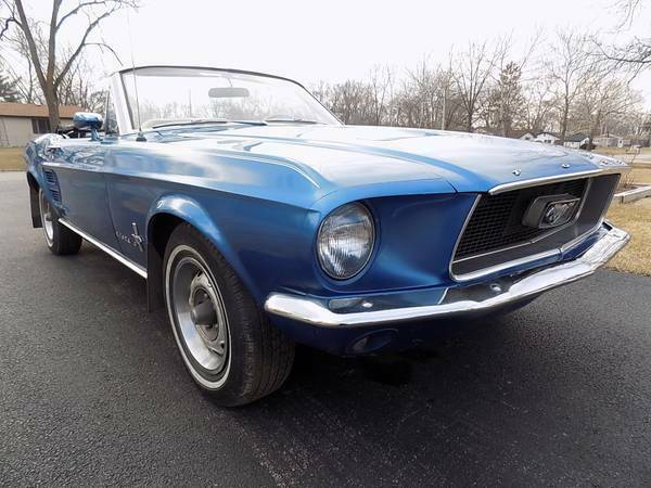1967 Blue Ford Mustang Convertible