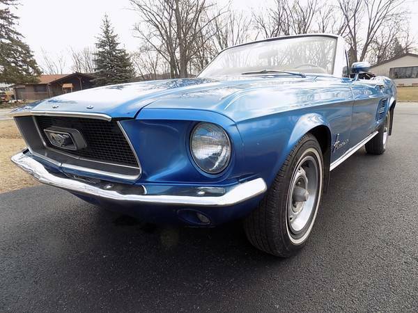1967 Blue Ford Mustang Convertible