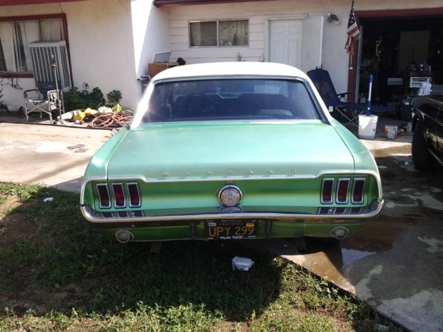 1967 Original Dark Moss Green Ford Mustang hard top