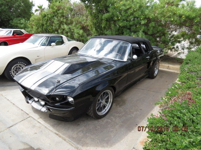1967 BLACK WITH DARK SILVER STRIPES Ford Mustang CONVERTIBLE