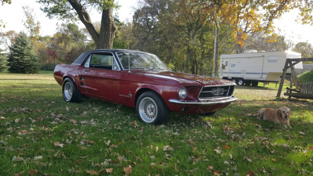 1967 Burgundy Ford Mustang Coupe