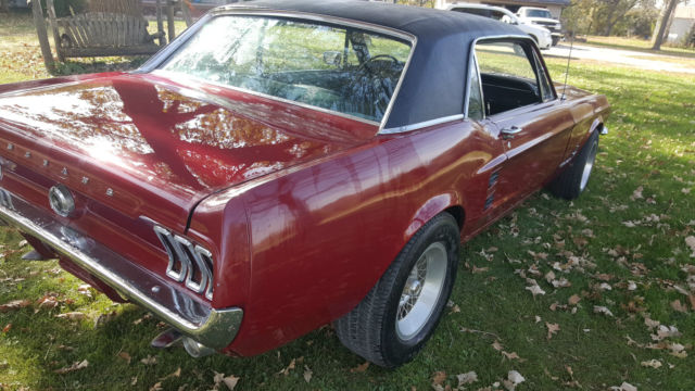 1967 Burgundy Ford Mustang Coupe