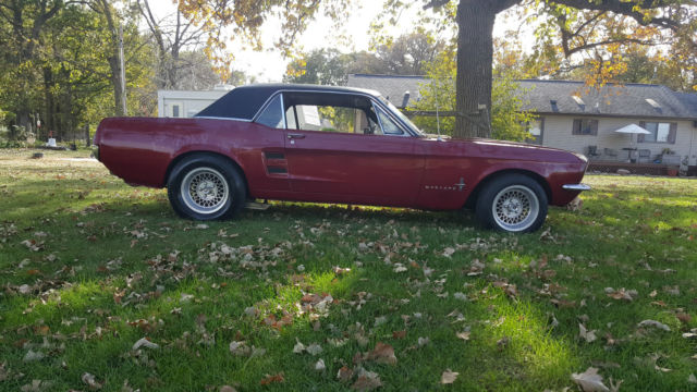 1967 Burgundy Ford Mustang Coupe