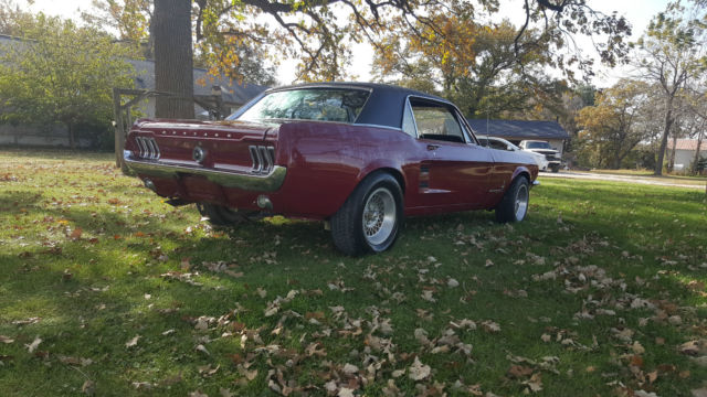 1967 Burgundy Ford Mustang Coupe