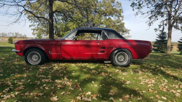 1967 Burgundy Ford Mustang Coupe
