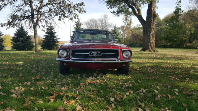 1967 Burgundy Ford Mustang Coupe
