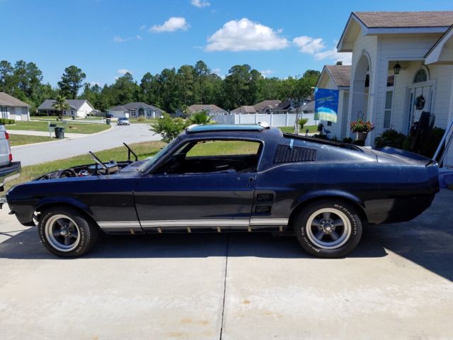 1967 Blue Ford Mustang Fastback