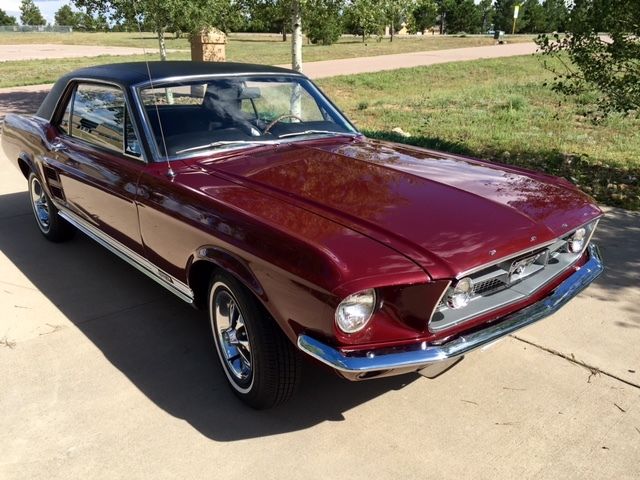 1967 Burgundy Ford Mustang Coupe