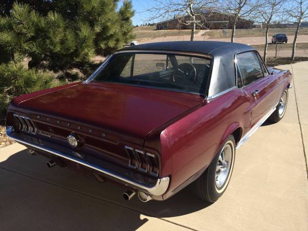 1967 Burgundy Ford Mustang Coupe