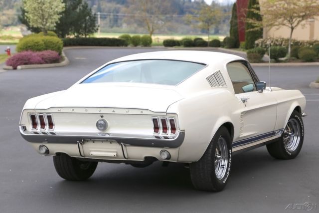 1967 White Ford Mustang