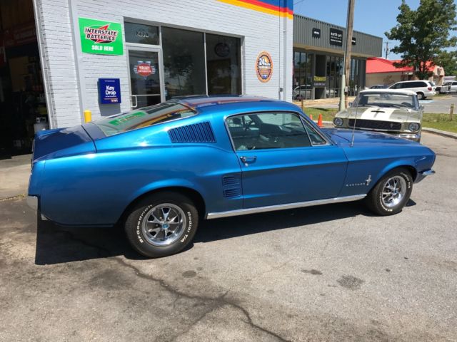 1967 Blue Ford Mustang Fastback