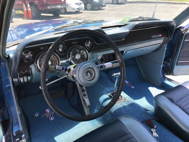 1967 Blue Ford Mustang Fastback