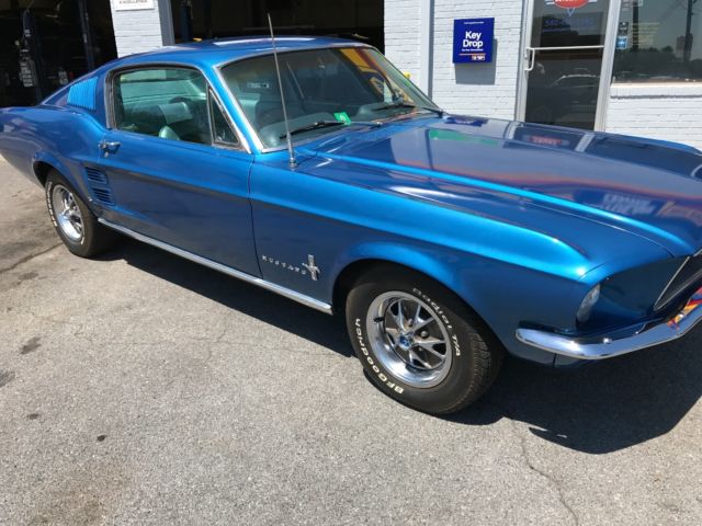 1967 Blue Ford Mustang Fastback