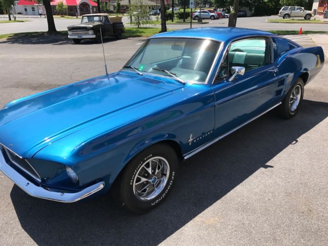 1967 Blue Ford Mustang Fastback