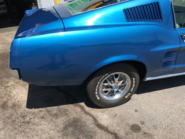 1967 Blue Ford Mustang Fastback