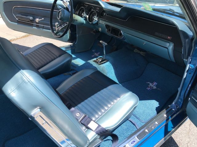 1967 Blue Ford Mustang Fastback