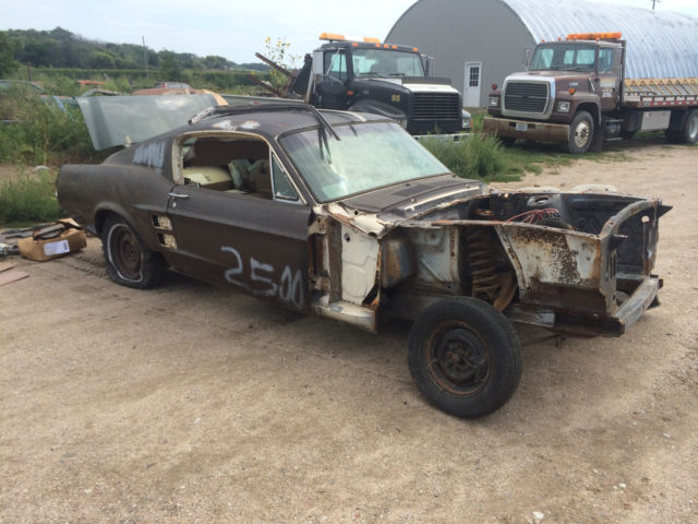 1967 White Ford Mustang
