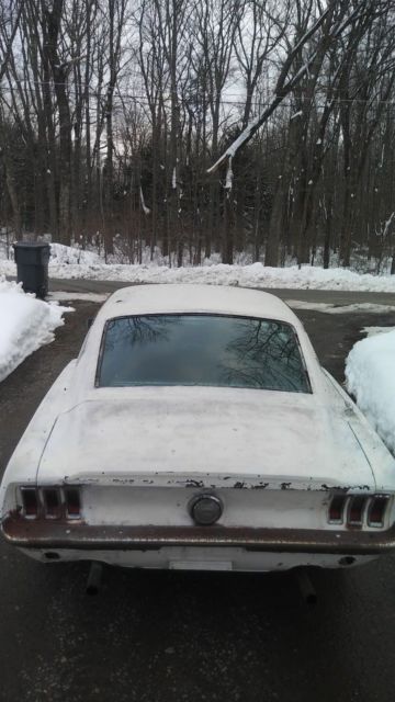 1967 White Ford Mustang Fastback