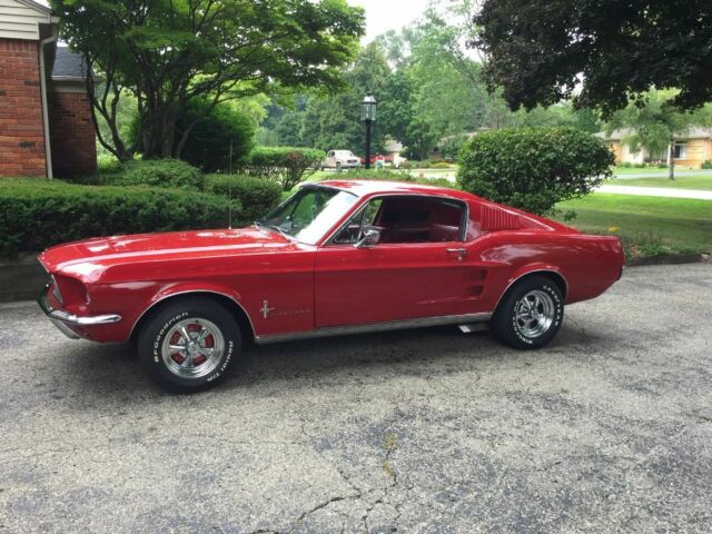 1967 Red Ford Mustang Fastback