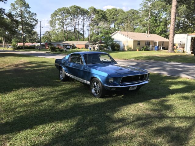 1967 Blue Ford Mustang