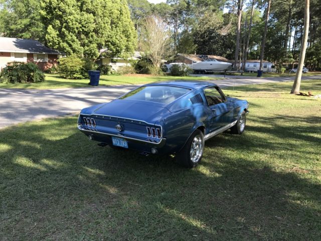 1967 Blue Ford Mustang