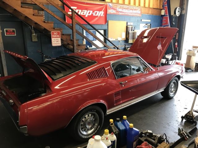 1967 Red Ford Mustang Fastback