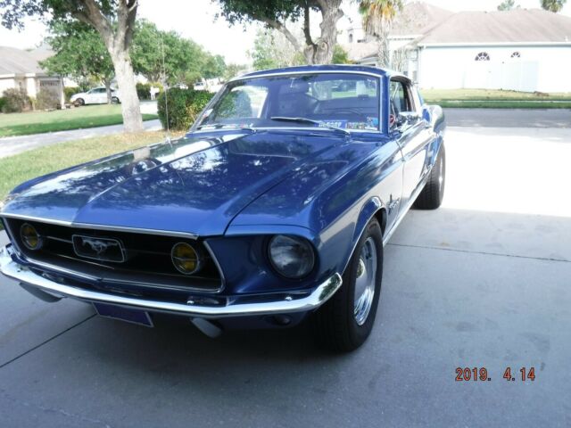 1967 Blue Ford Mustang Fastback