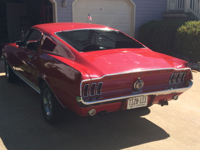 1967 Red Ford Mustang Fastback