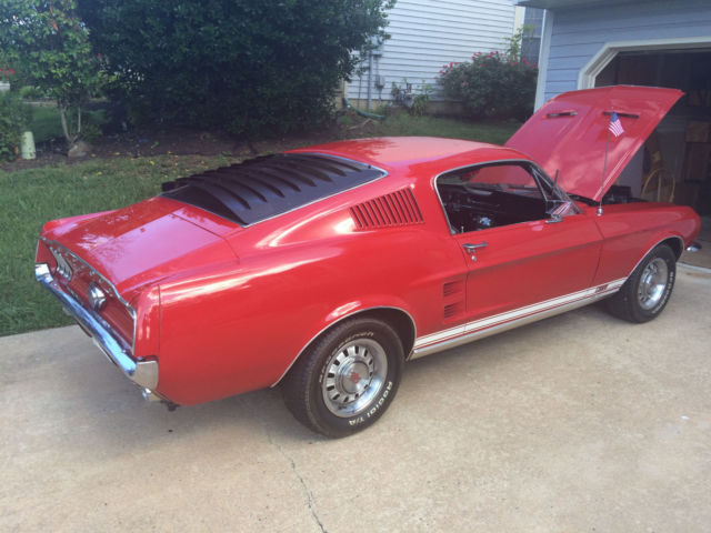 1967 Red Ford Mustang Fastback