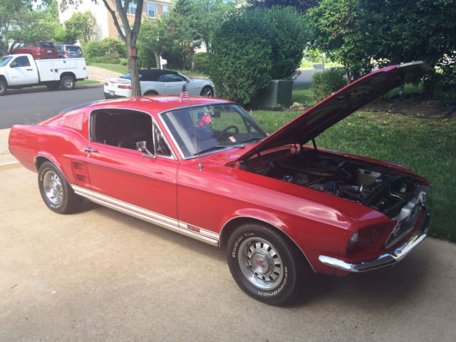 1967 Red Ford Mustang Fastback