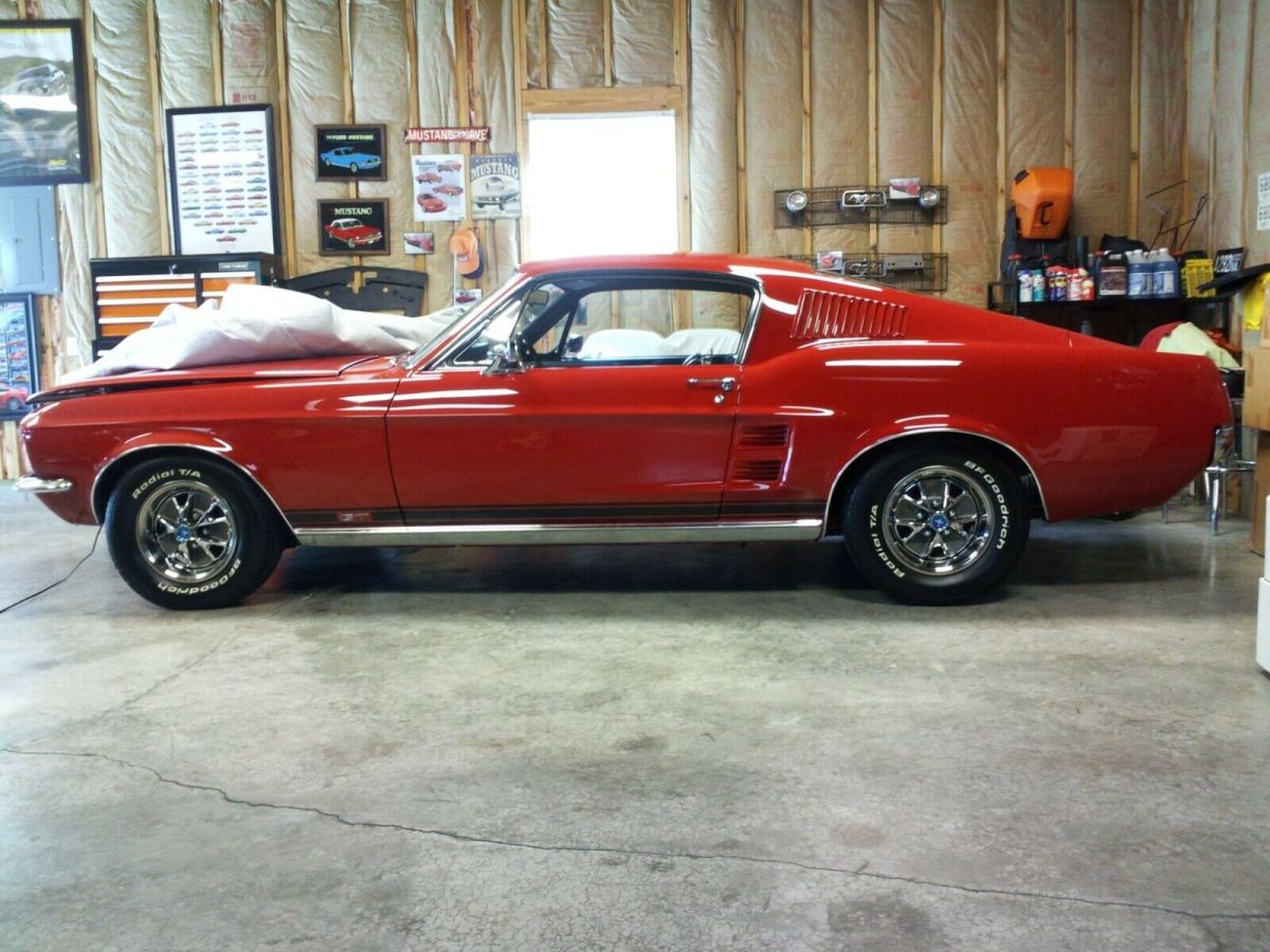 1967 Red Ford Mustang Fastback