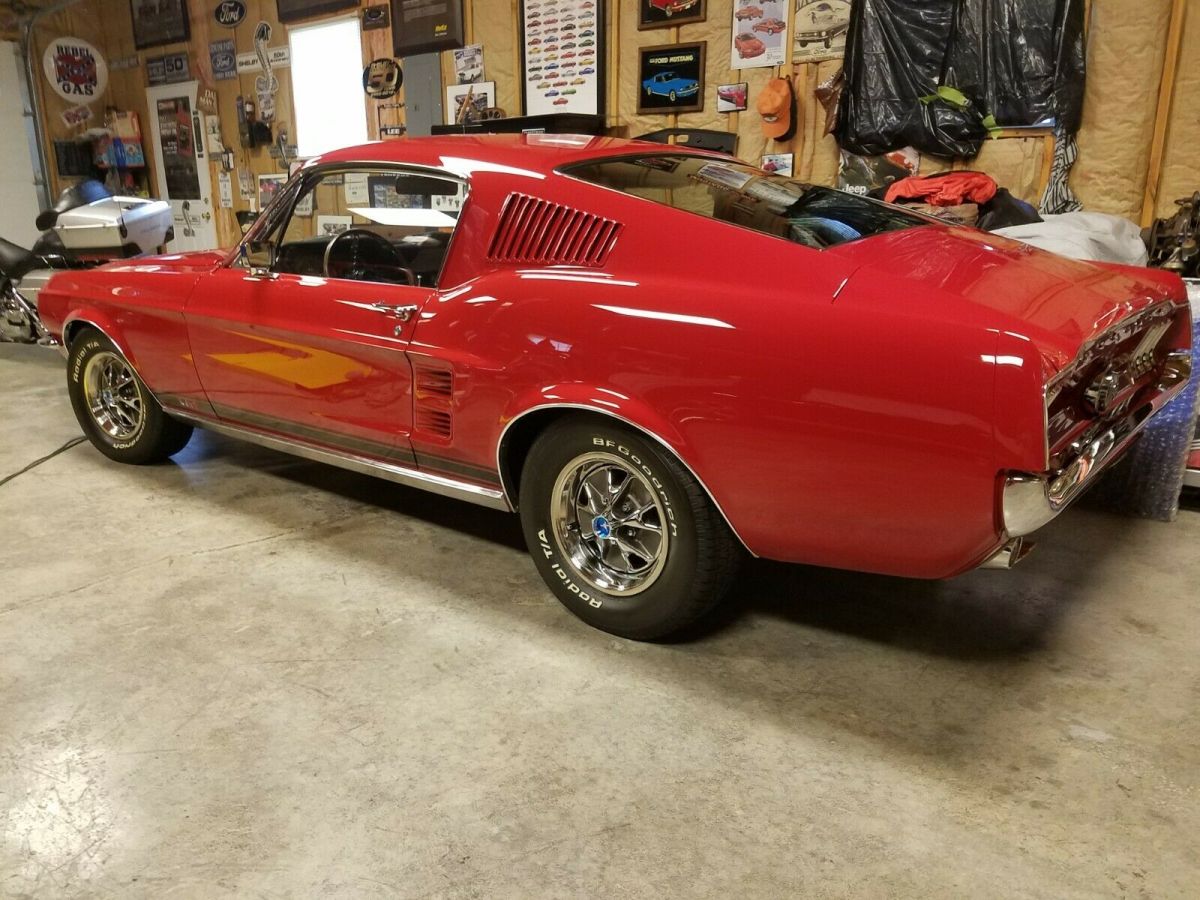1967 Red Ford Mustang Fastback