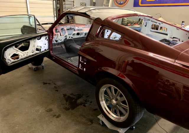 1967 Burgundy Ford Mustang Fastback