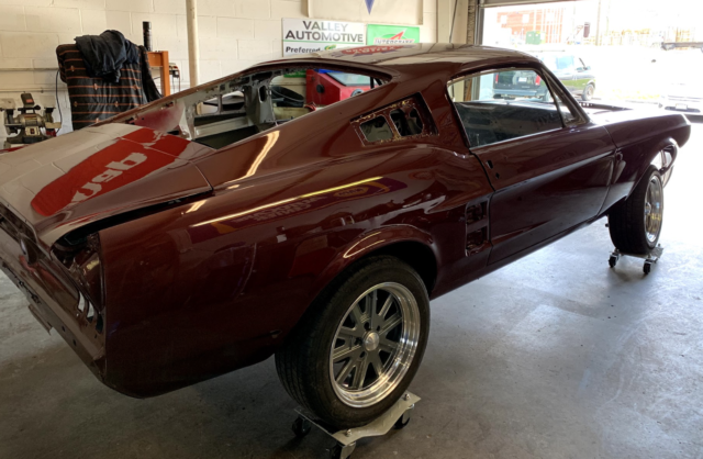 1967 Burgundy Ford Mustang Fastback