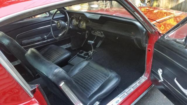 1967 red Ford Mustang fastback