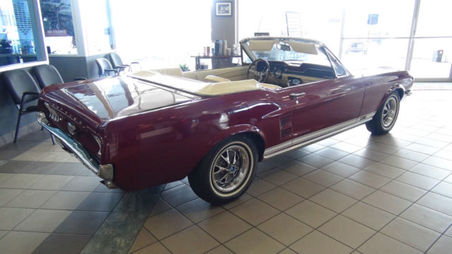 1967 Burgundy Ford Mustang Convertible