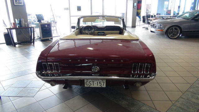 1967 Burgundy Ford Mustang Convertible