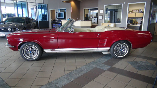1967 Burgundy Ford Mustang Convertible