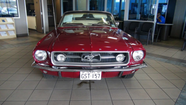 1967 Burgundy Ford Mustang Convertible