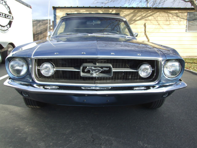 1967 Blue Ford Mustang Convertible