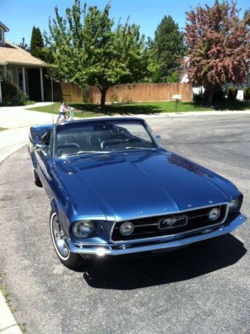 1967 Blue Ford Mustang Convertible