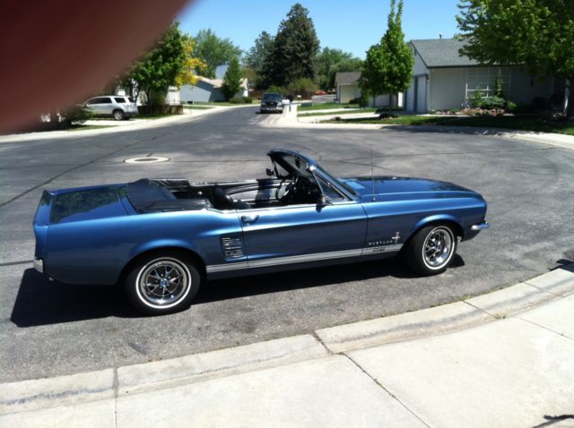 1967 Blue Ford Mustang Convertible
