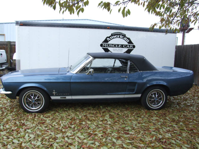 1967 Blue Ford Mustang Convertible