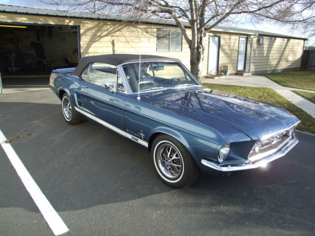 1967 Blue Ford Mustang Convertible