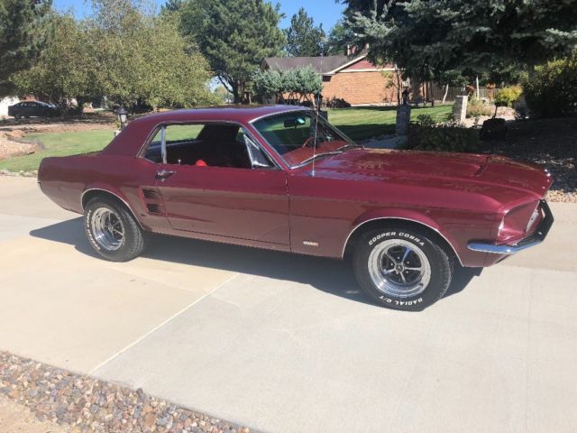 1967 Burgundy Ford Mustang Coupe